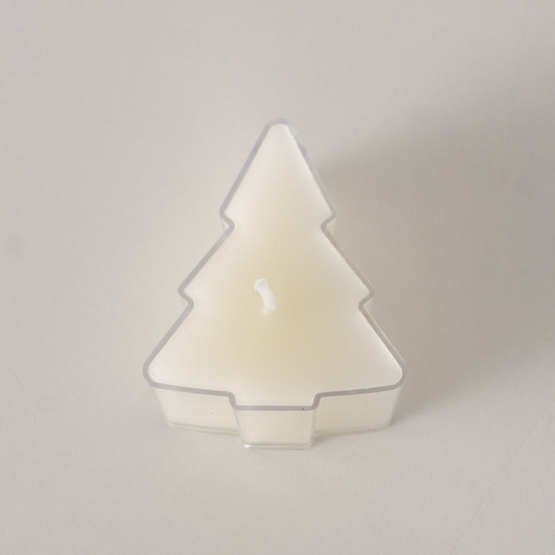 S/3 Cream Tree Candles