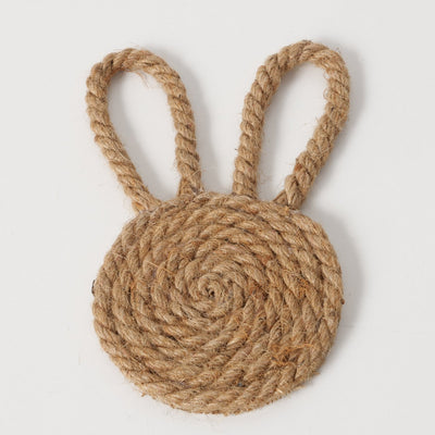 S/2 Jute Bunny Ear Coasters