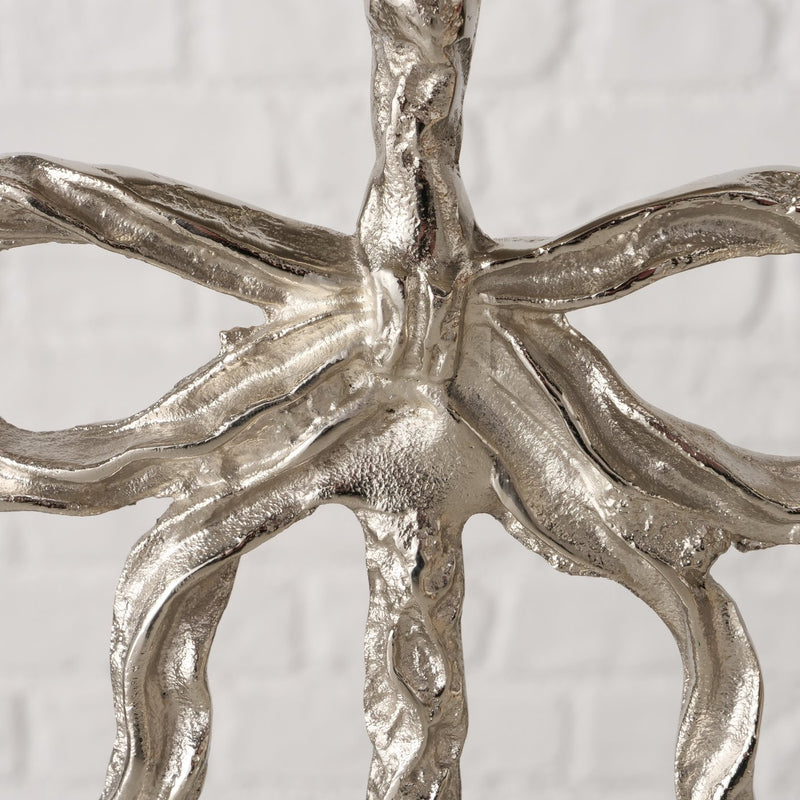 Nickel Bow Candle Holder