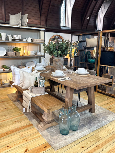 Reclaimed Elm Farmhouse Dining Table