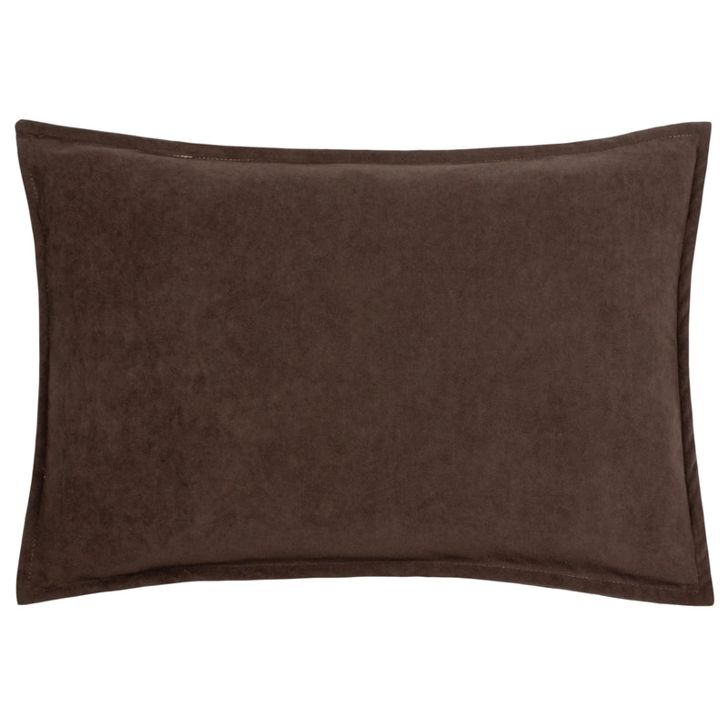 Brown Washed Velvet 30x50cm Cushion