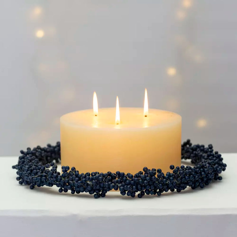 Blue Berries Large Wooden Wreath