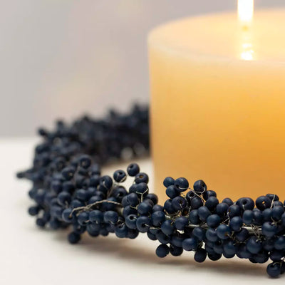 Blue Berries Large Wooden Wreath