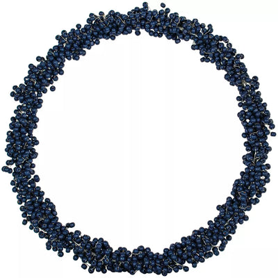 Blue Berries Large Wooden Wreath