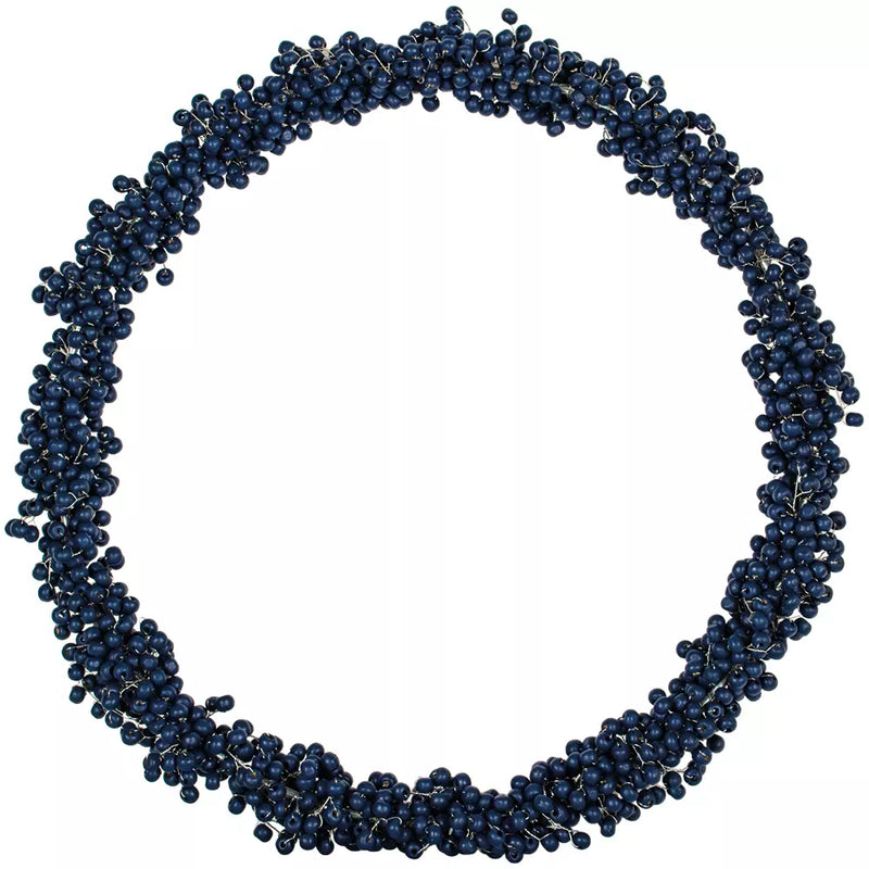 Blue Berries Large Wooden Wreath