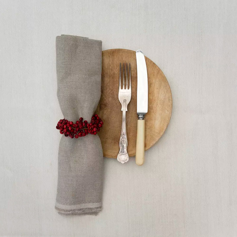 Red Berries Wooden Napkin Ring
