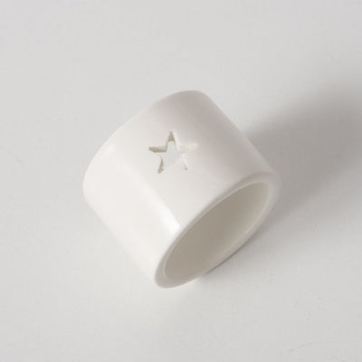 Ceramic Star Napkin Ring 2pk