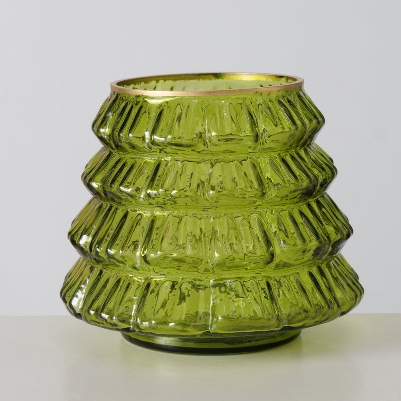 S/2 Green Tealight Holders