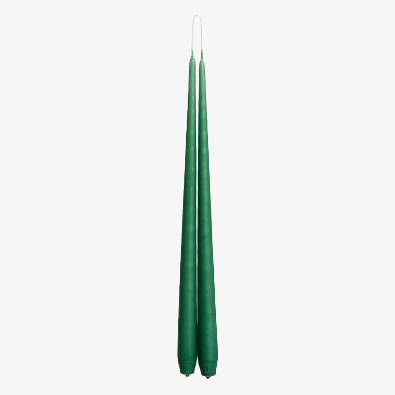 S/2 Evergreen Tapered Dinner Candles