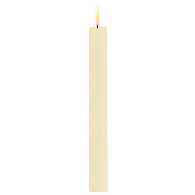 S/2 Cream 24cm LED Dinner Candles