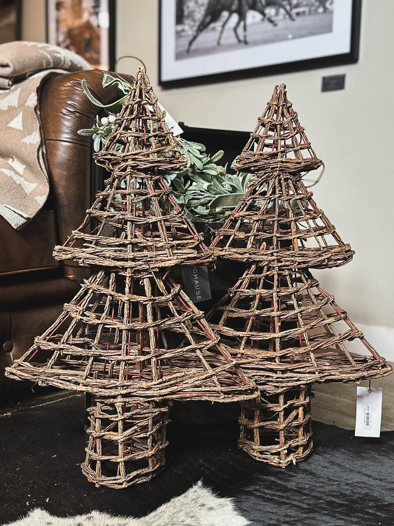 Large Rattan Tiered Tree