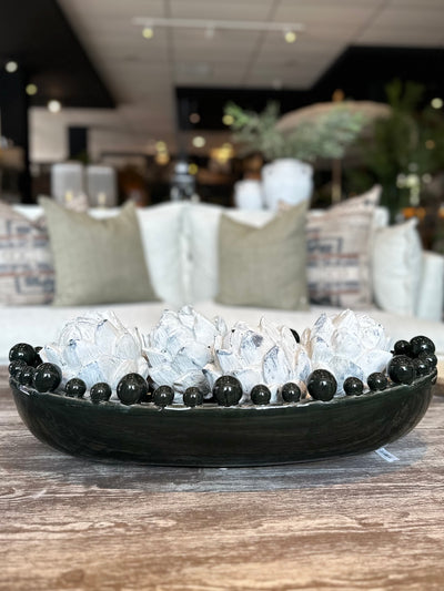 Black Oval Bobble Bowl