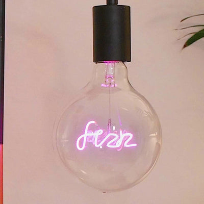 LED Pink 'Fizz' Bulb E27 Screw Up