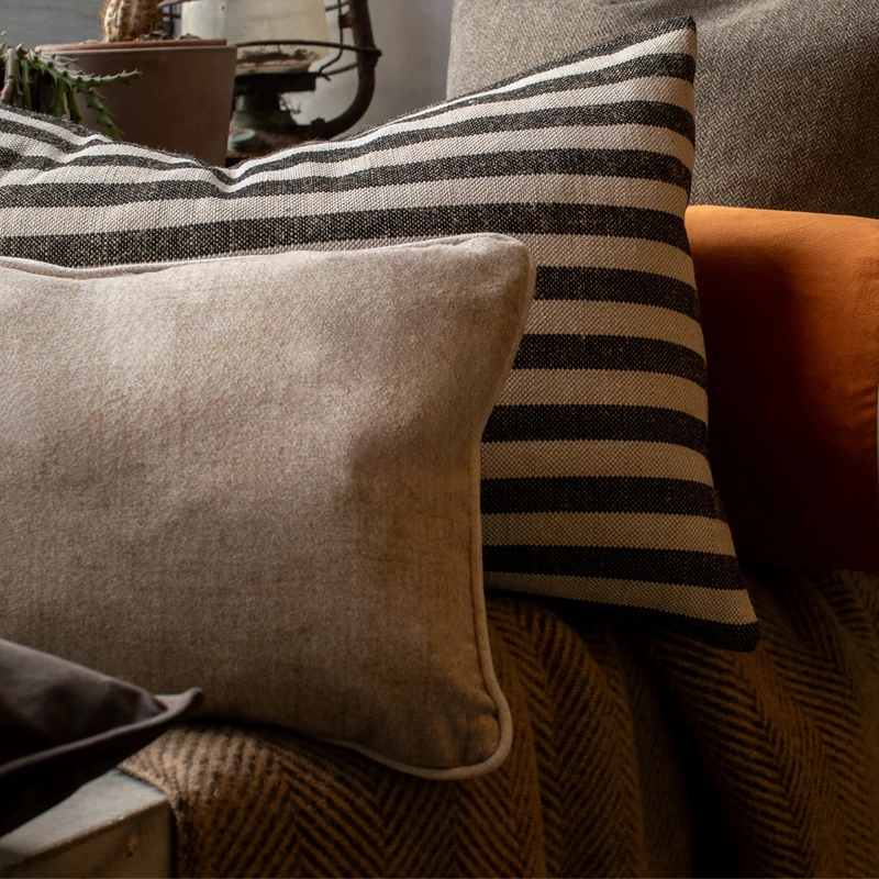 Brushed Oatmeal/Oyster Small Oblong Cushion
