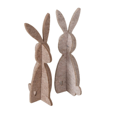 Tan Textile Rabbit Decoration