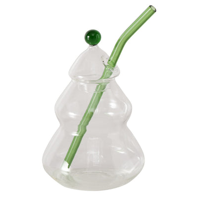 Tree Shaped Glass With Straw