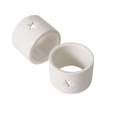 Ceramic Star Napkin Ring 2pk