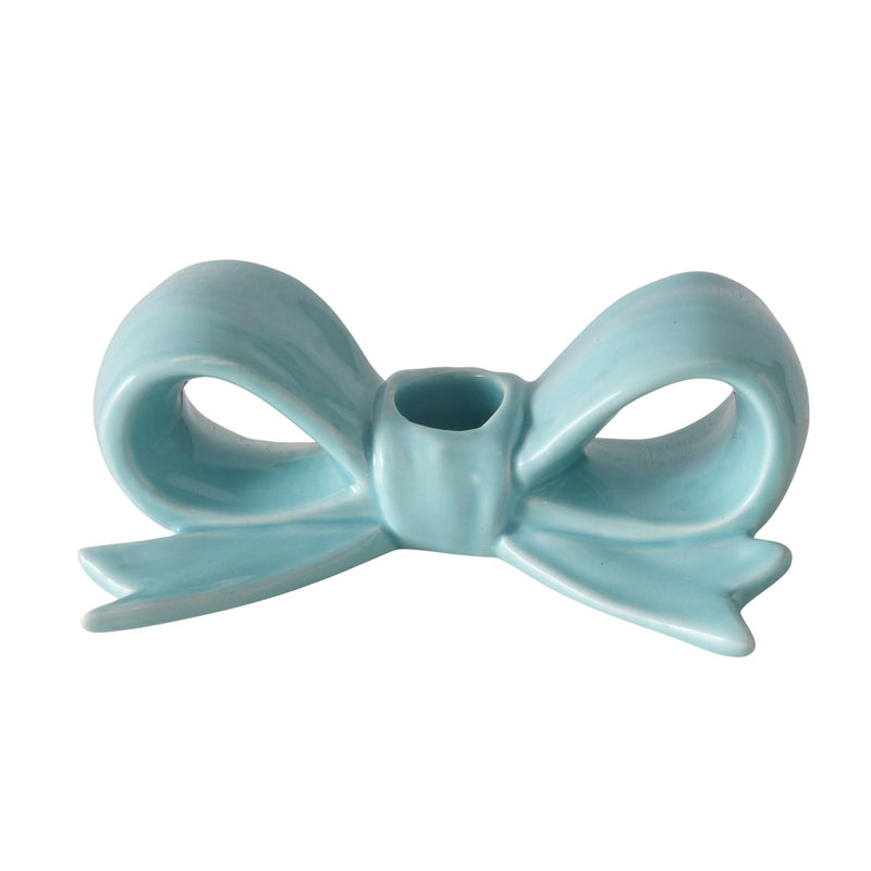 Blue Bow Candle Holder