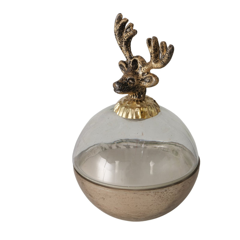Reindeer Bauble Candle Pot