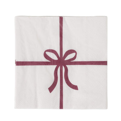 20pc Red Bow Napkins