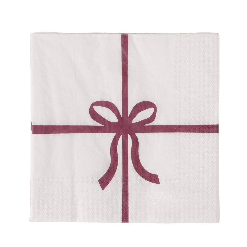 20pc Red Bow Napkins