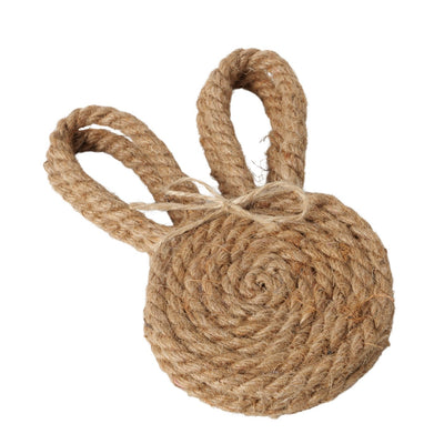 S/2 Jute Bunny Ear Coasters