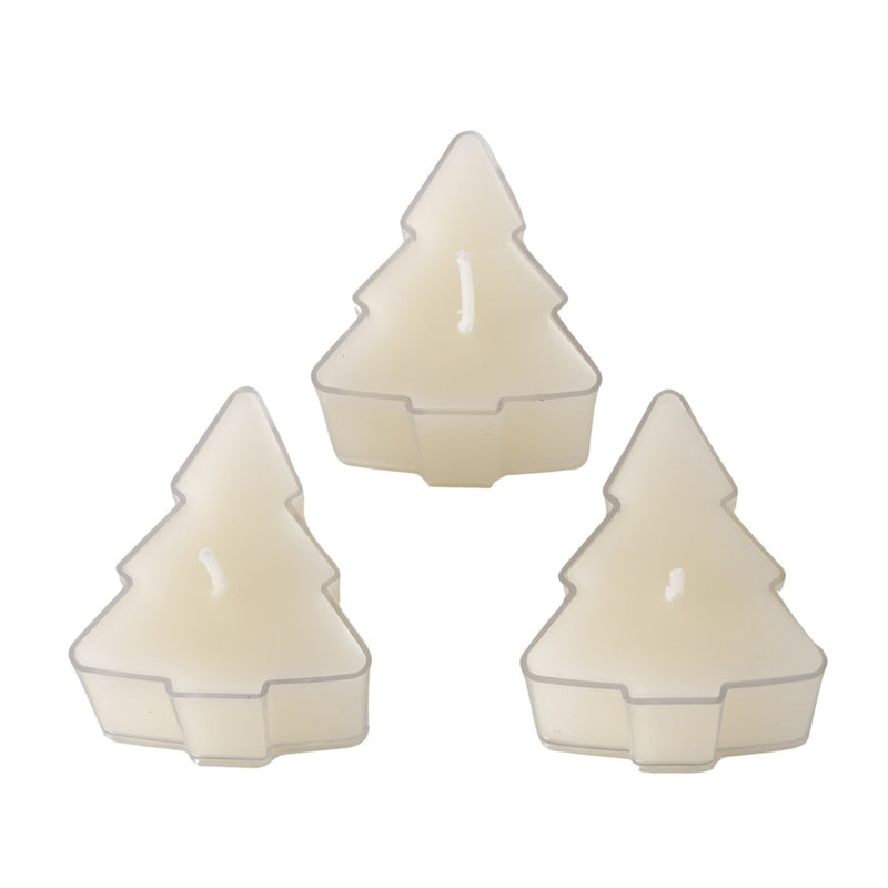 S/3 Cream Tree Candles