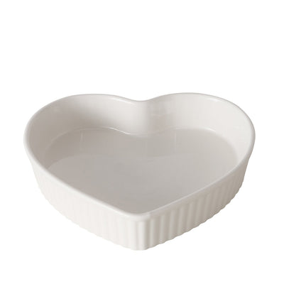 S/2 White Heart Shaped Baking Pans