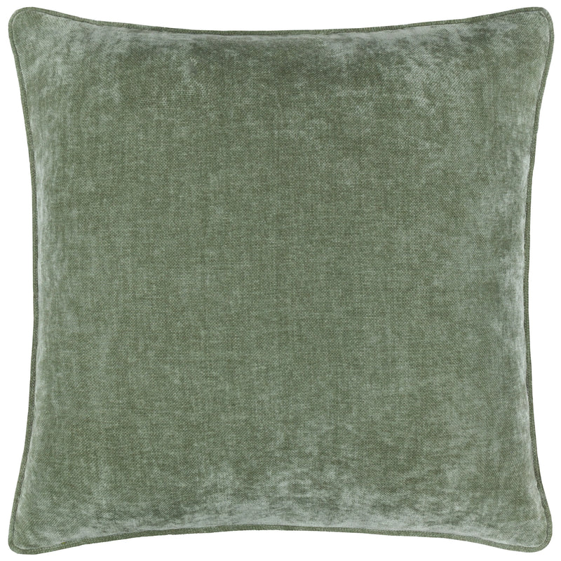 50x50cm Eucalyptus Chenille Piped Cushion
