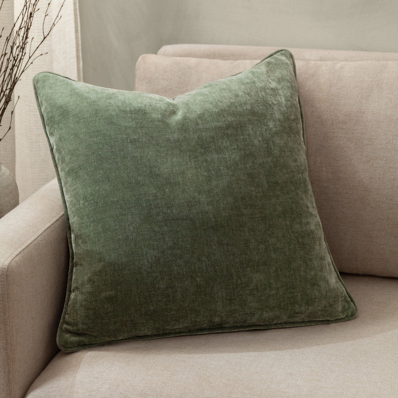 50x50cm Eucalyptus Chenille Piped Cushion