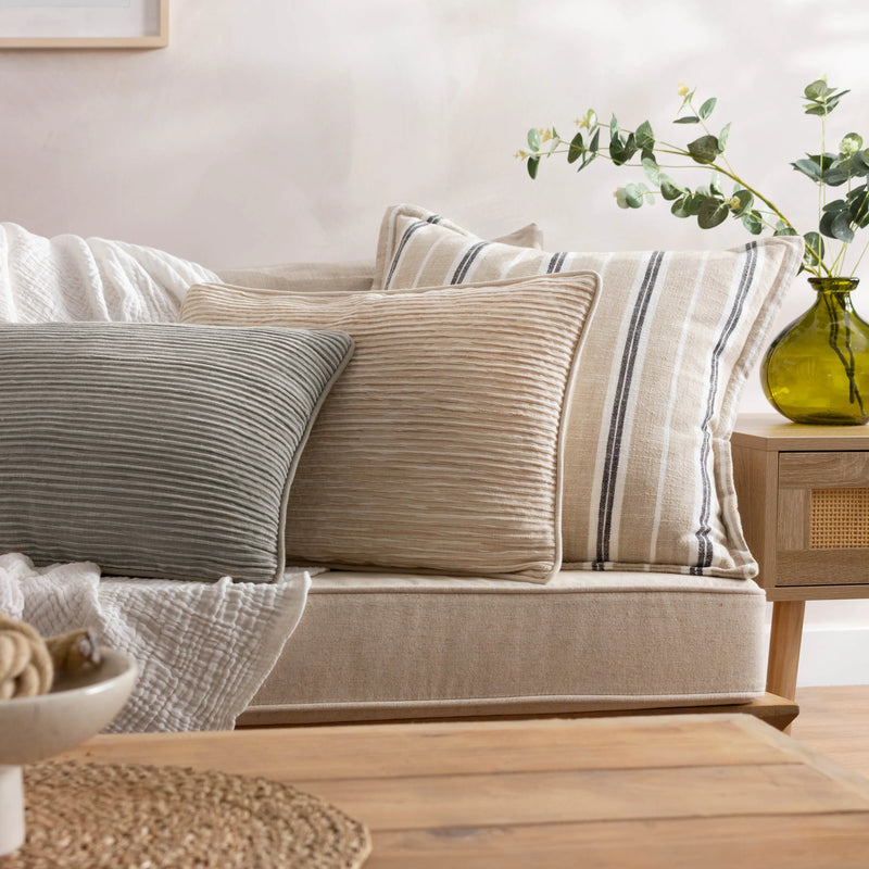 Natural Block Stripe 50x50cm Cushion