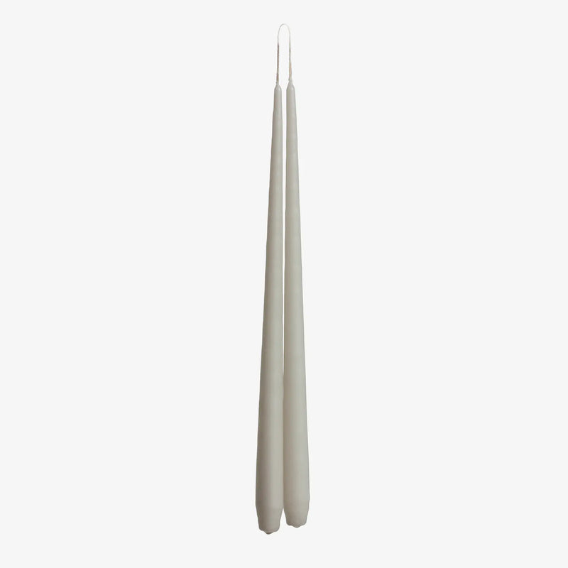 S/2 Half Grey Tapered Dinner Candles