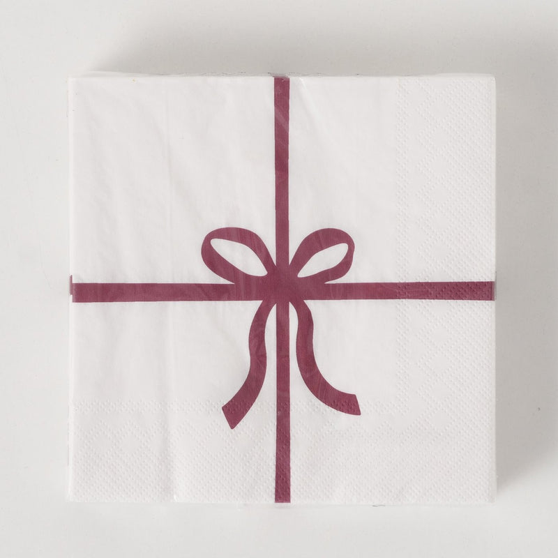 20pc Red Bow Napkins