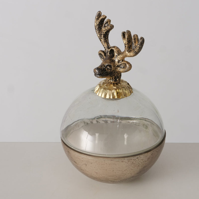Reindeer Bauble Candle Pot