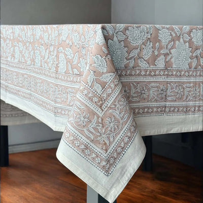 Soft Pink Motif Tablecloth