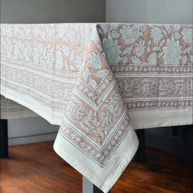 Soft Pink Motif Tablecloth