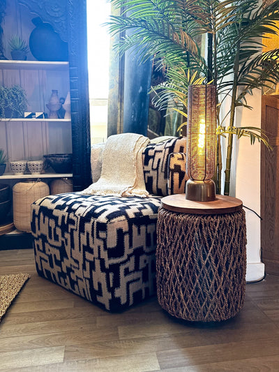 Sand/Black Maze Club Chair