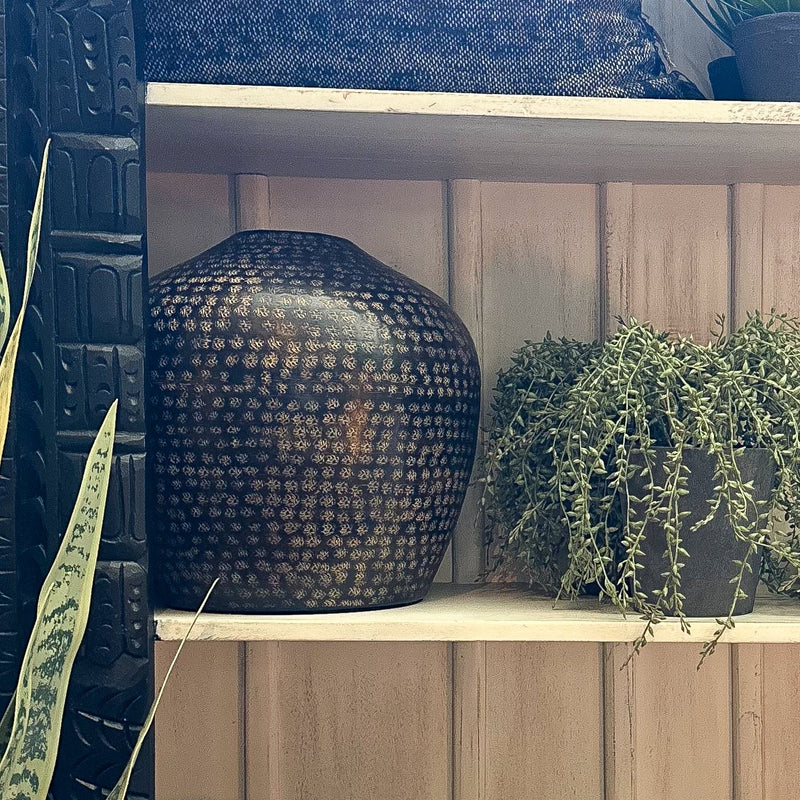 Medium Brown Patina Vase
