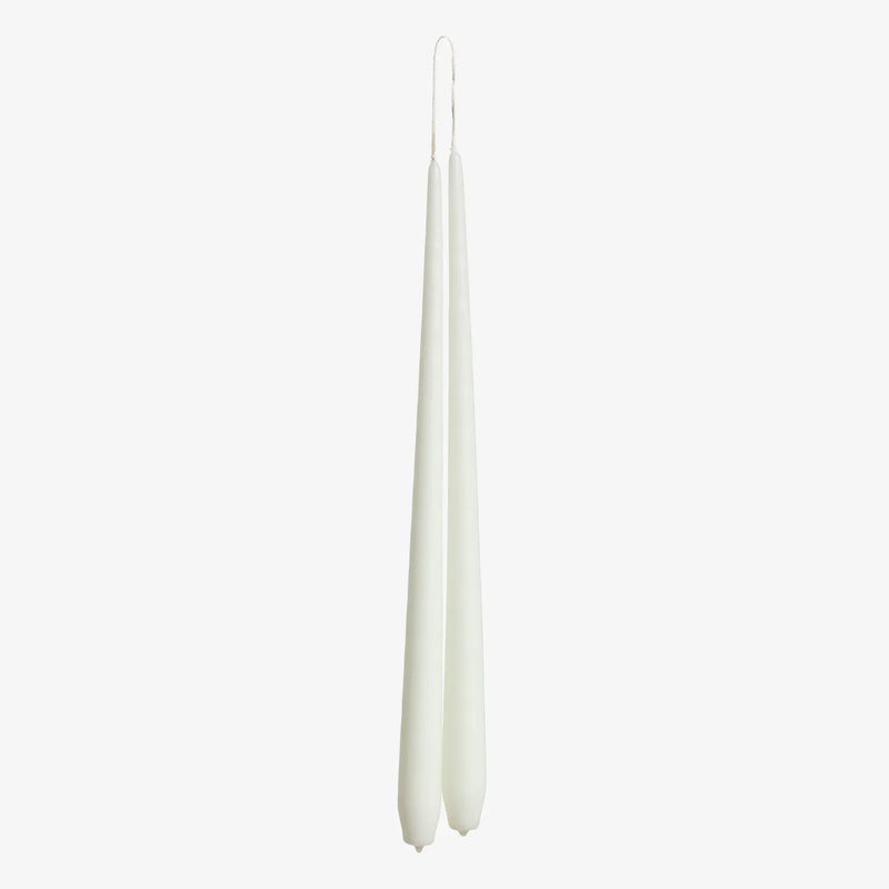 S/2 Ivory Tapered Dinner Candles