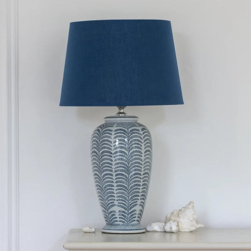 Blue Luna Lamp W/Navy Shade