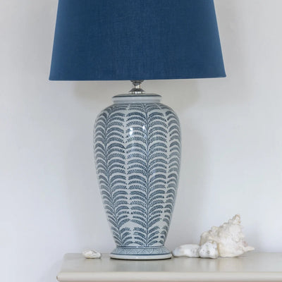 Blue Luna Lamp W/Navy Shade