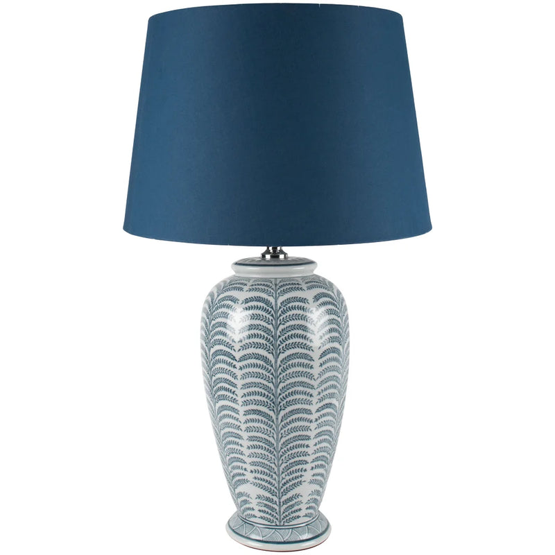 Blue Luna Lamp W/Navy Shade