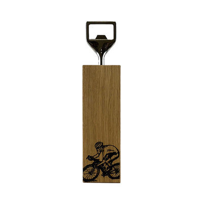 Oak Bottle Opener- Bike