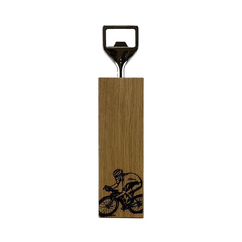 Oak Bottle Opener- Bike