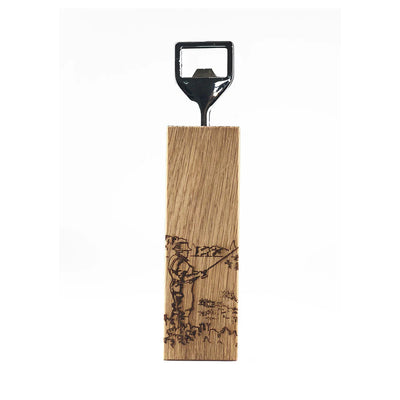 Oak Bottle Opener- Fish