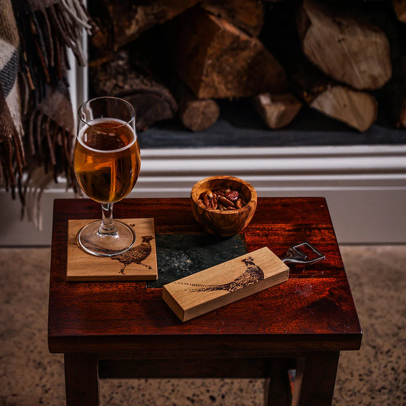 Oak Bottle Opener- Pheasant