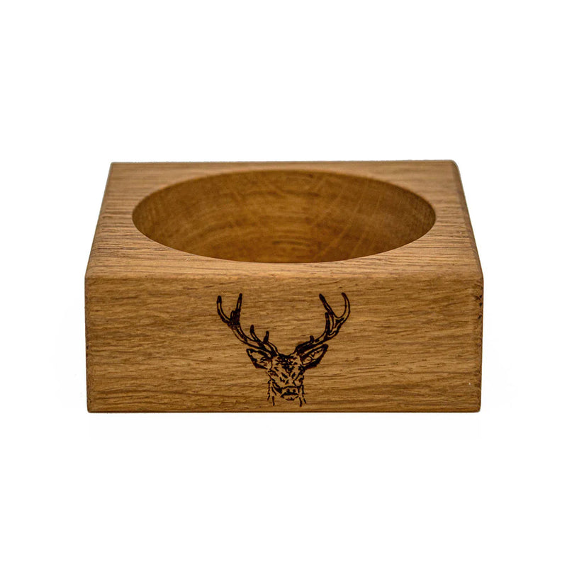 Oak Wine Bottle Coaster- Stag