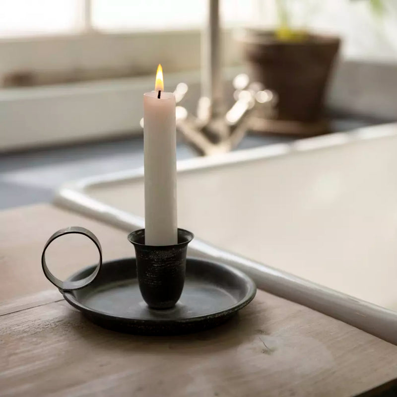 Distressed Metal Candle Holder