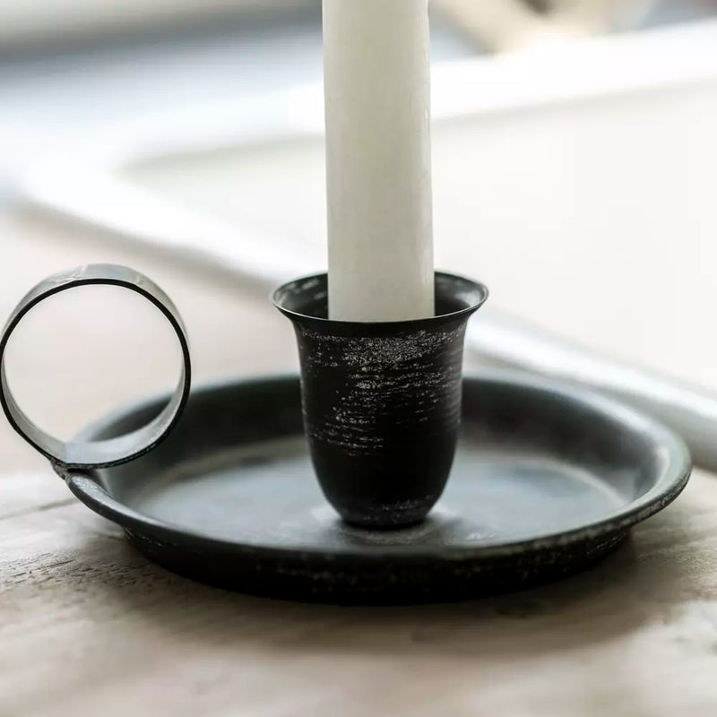 Distressed Metal Candle Holder
