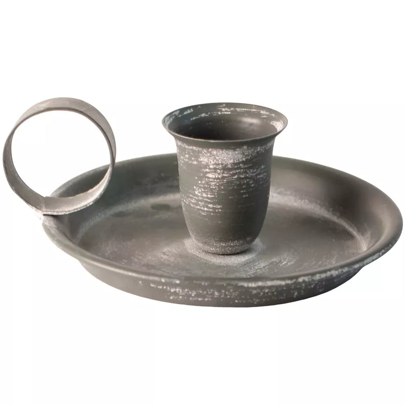 Distressed Metal Candle Holder
